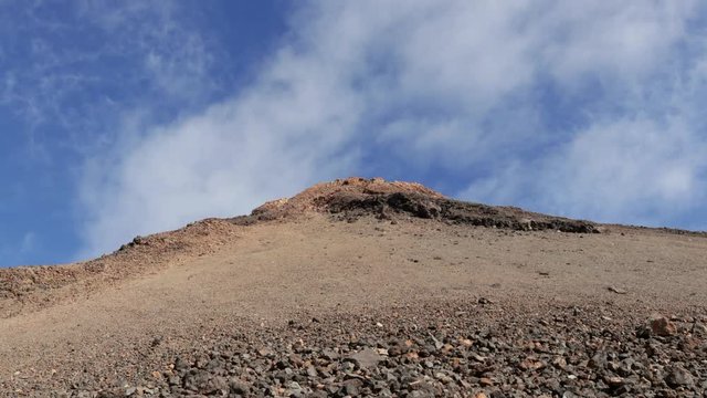 Time lapse landscape of Teide moutain in Tenerife, Spain.