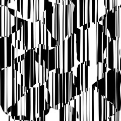 Random Chaotic Lines Abstract Geometric Pattern