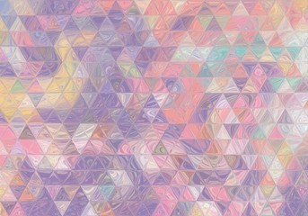 Faded triangles in pastel colors. Abstract texture background.