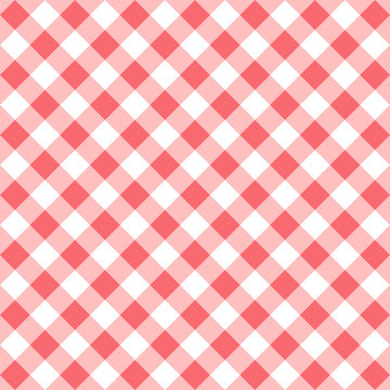 Red Gingham Seamless Pattern.