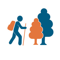 Fototapeta na wymiar Hiking icon illustration