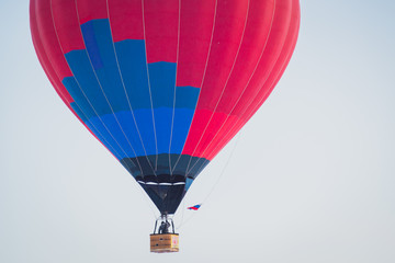 Fototapeta premium Colorful hot air ballon on the air