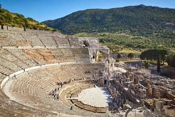 Papier Peint photo Rudnes The Great Theatre ruins in the ancient Ephesus city in Turkey