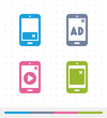 Mobile Ads - Tap Icons . A set of professional, pixel-perfect icons.