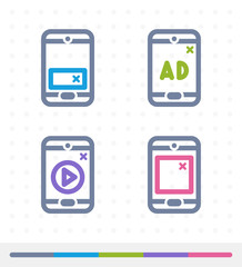 Mobile Ads - Zap Duo Icons . A set of professional, pixel-perfect icons.