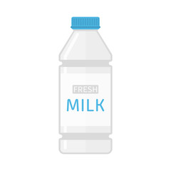 Vector milk bottle.