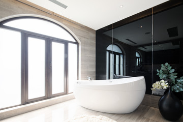 smart phone with smart home and modern bathroom