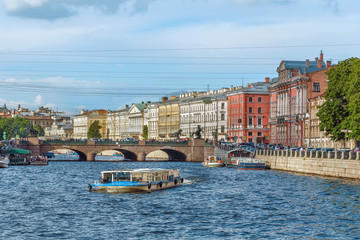 Obraz premium Fontanka River in Saint Petersburg, Russia