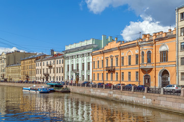 Fototapeta na wymiar Moyka River, Saint Petersburg, Russia