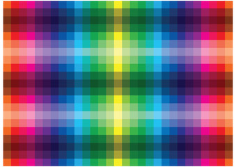 Color harmonies vector background. Abstract glowing rainbow squares background.