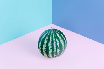 Fashion watermelon on pastel background.