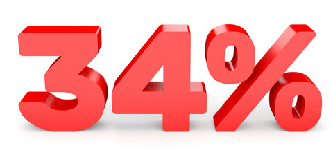 Thirty four percent off. Discount 34 %.