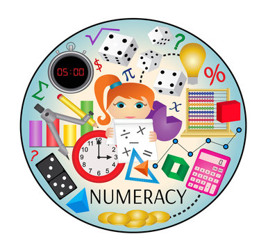 Numeracy education icon vector