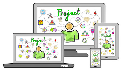 Project concept on different devices