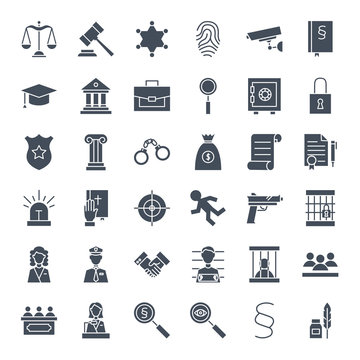 Law Justice Solid Web Icons