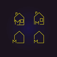 set minimalist logo inspiration, line art