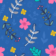 Fototapeta na wymiar floral seamless pattern vector