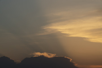Cloud at sunset