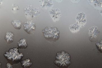Hoarfrost on glass