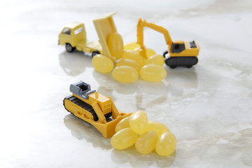 Obraz premium ミニカー 働く車 A