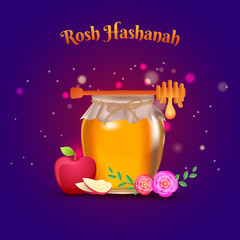 Jewish New Year, Rosh Hashanah Festival Background.