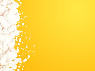 yellow background with white bubbles