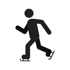 Skating man silhouette icon