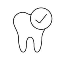 Healthy teeth linear icon