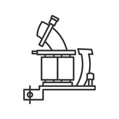 Fototapeta premium Tattoo machine frame with coils linear icon