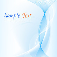 Elegant abstract smooth speed blue wave with modern stream background. Vector, illustration, eps10.