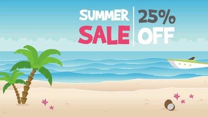 Beauty beach landscape summer sale video
