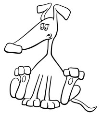funny dog animal character coloring book