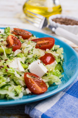 Salad with raw vegetables