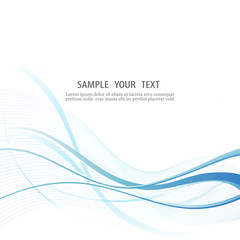 Elegant abstract smooth speed blue wave with modern stream background. Vector, illustration, eps10.