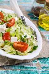 Salad with raw vegetables