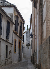 Fototapeta na wymiar Calle estrecha en Córdoba / Narrow street in Cordoba. Andalucía. España