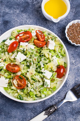 Salad with raw vegetables