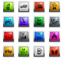 bio fuel icon set