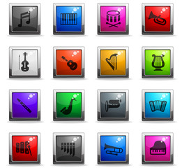 classic instruments icon set