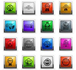 eco label icon set