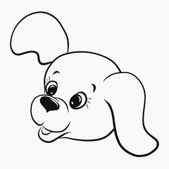 Cheerful little faithful puppy, head