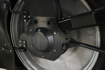 Watering machine. Hydraulic wheel rotation drive.