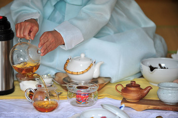 Korean traditional tea ceremony