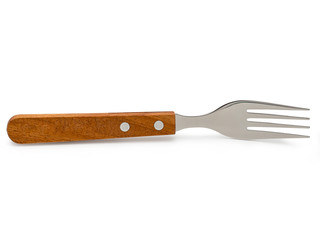 Steak knife, with wooden handle.(clipping path)