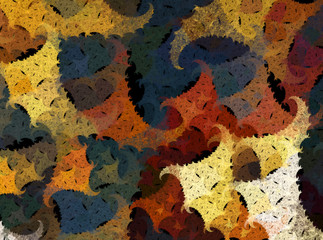 Abstract fall autumn fractal shapes pattern background