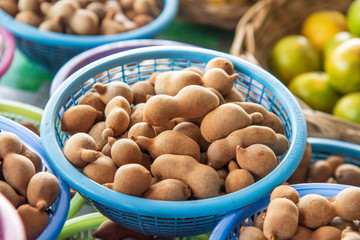 Tamarind in a fruit stand in thailand