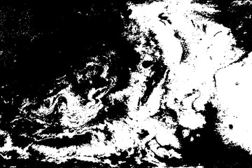 Black and white liquid texture. Hand drawn marbling illustration. Abstract vector background. Monochrome marble pattern.