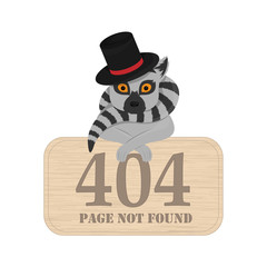 404 error page vector template for website