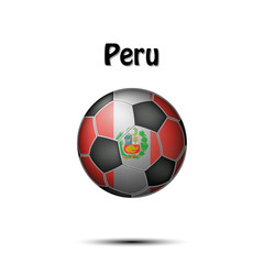 Flag of Peru in the form of a soccer ball