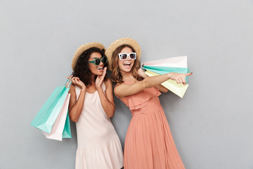 Portrait of two happy young women
